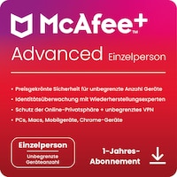 McAfee Plus Advanced - Individual Download Code (1 x, 1 J.)