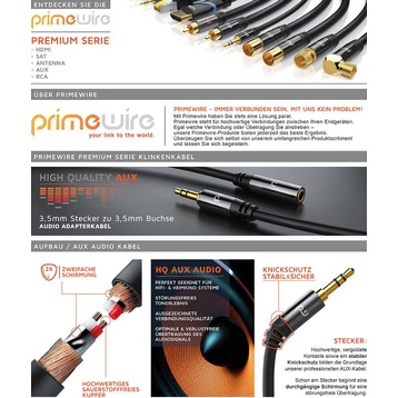 Primewire AUX cable extension (10 m, Mid range, 3.5mm jack (AUX)) - digitec