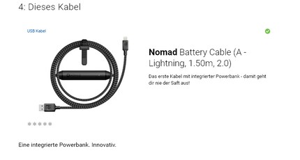 Ein Eintrag im Listicle