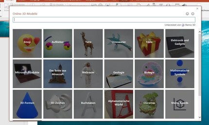C’è un'ampia scelta di modelli 3D che puoi inserire nei tuoi documenti