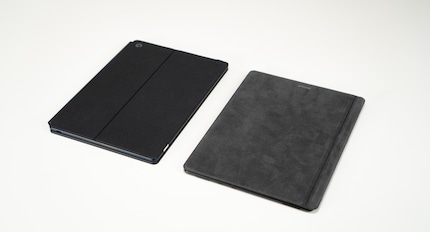 The Pixel Slate on the left and the Surface Pro X are available with optional keyboard cases.