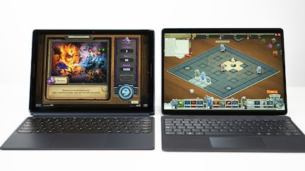 Much more and better games can be installed on the Slate (l.).