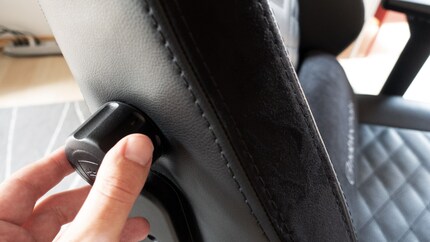 Rotary knob for lumbar support.