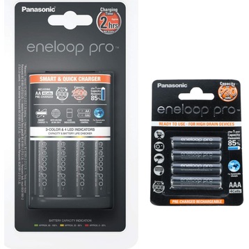 Panasonic Kit de démarrage Eneloop pro (8 pcs, AA, AAA, 2500 mAh, Piles  rechargeables + chargeur) - digitec