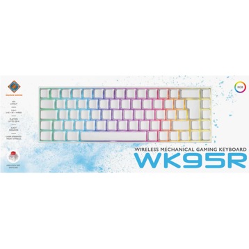Deltaco Wireless keyboard DELTACO GAMING White LINE WK95R, 65%, front laser  keys, RGB, Kailh Red, N key flip - digitec