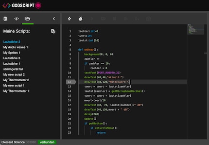 Schnell gemacht: Ein kleines Programm, das die Lautstärke anzeigt.