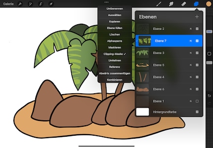 La maschera di ritaglio è l'ideale se vuoi dipingere su un livello esistente ma vuoi che rimanga invariato.