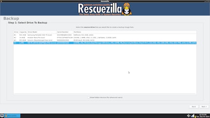 Sélectionner le lecteur source.