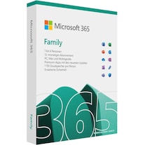 Microsoft M365 Family German Subscription P10 EuroZone 1 License Medialess 1 - Deutsch - N (6 x, 1 J.)